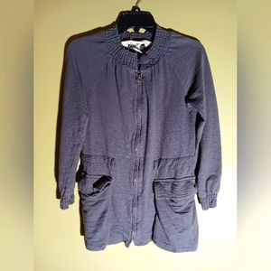 Sweet Child Women's Gray Zip Up Blouse Size Small